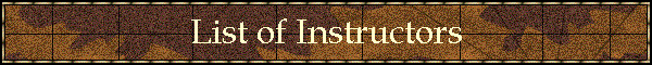 List of Instructors